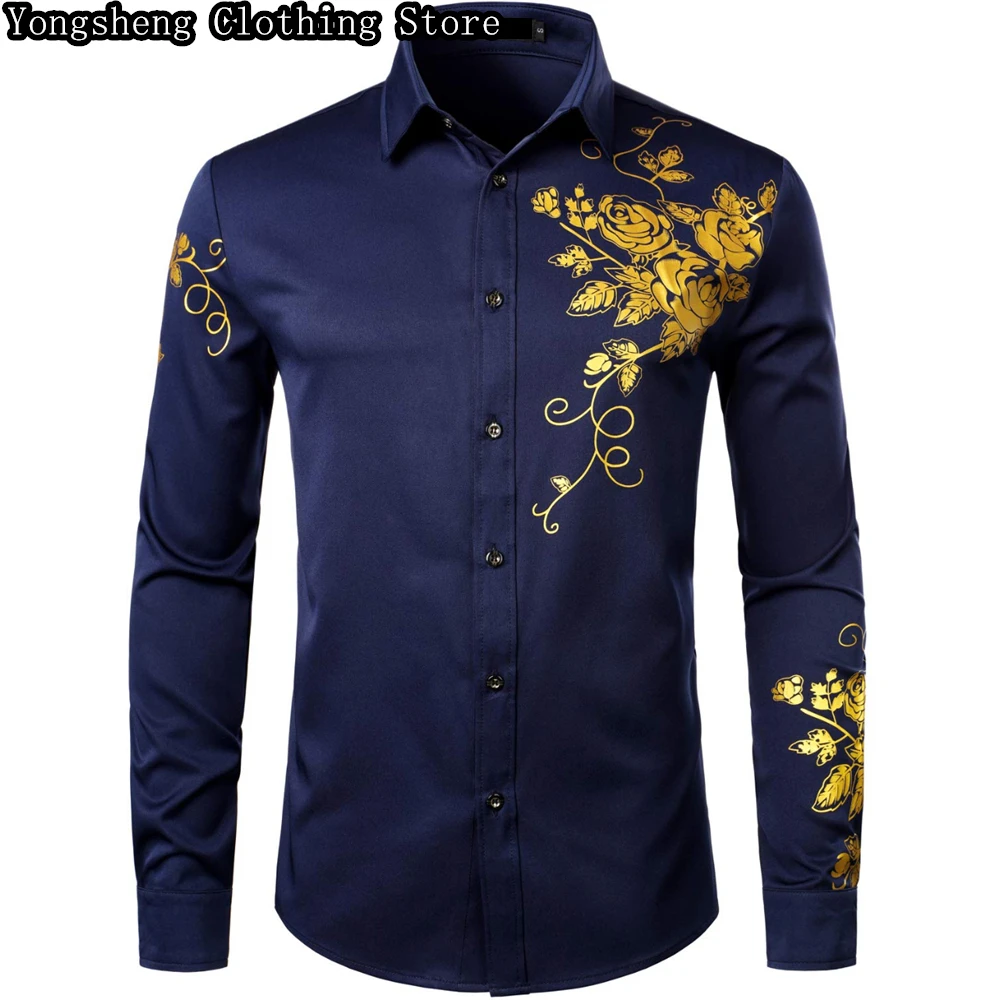 Men\'s Long Sleeve Shirts Casual Shirts Elegant Fashion Men\'s Clothes 2024 Men\'s Trendy Clothes Oversized Printed Long Sleeves