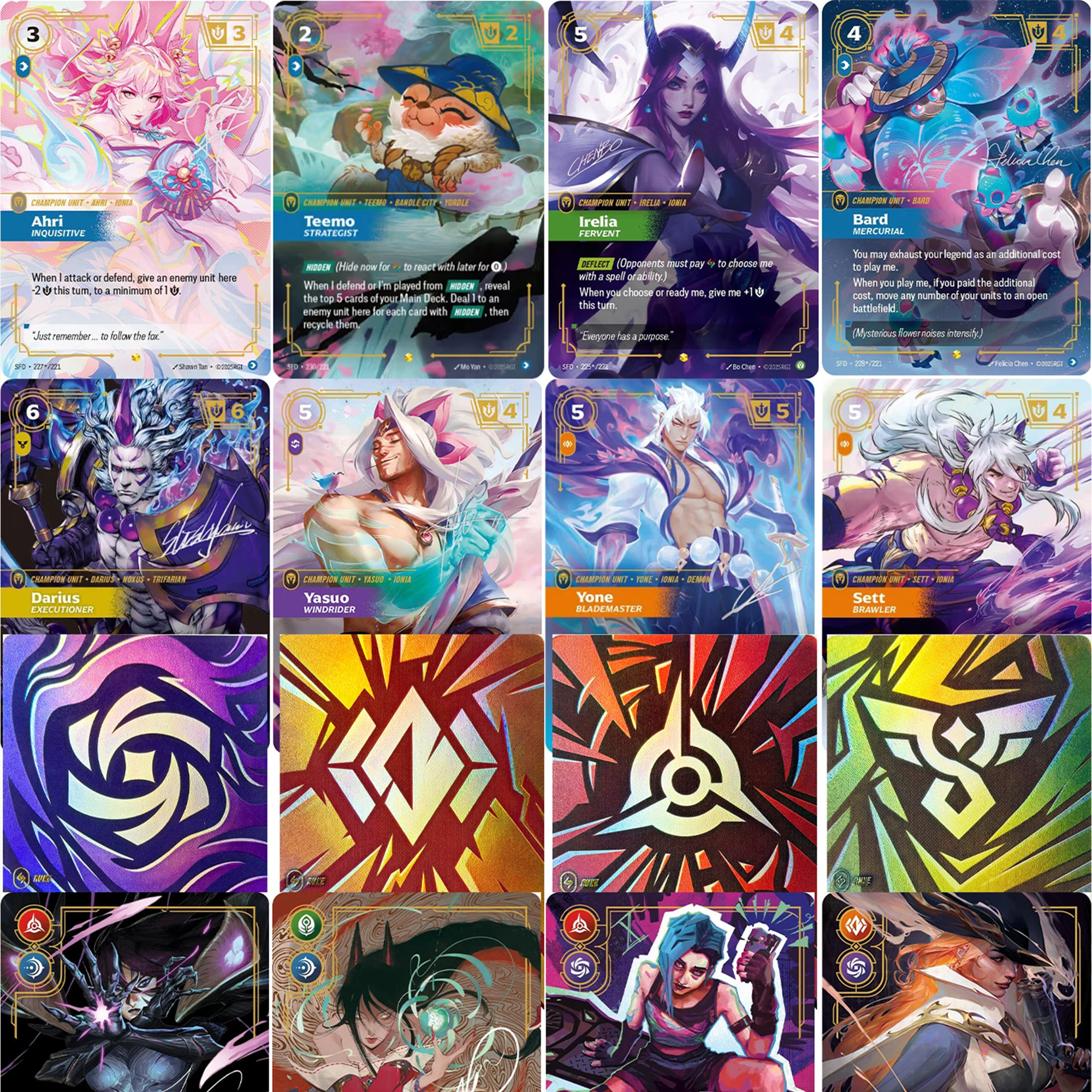 Tarjetas de Juego Coleccionables de Alta Calidad de League of Legends, Serie Origins Spiritforged Signature Ogn Spf Showcase Riftbound