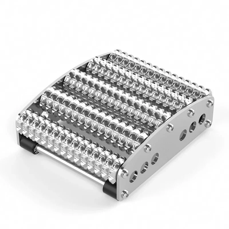 Stainless steel foot massager, roller type device,