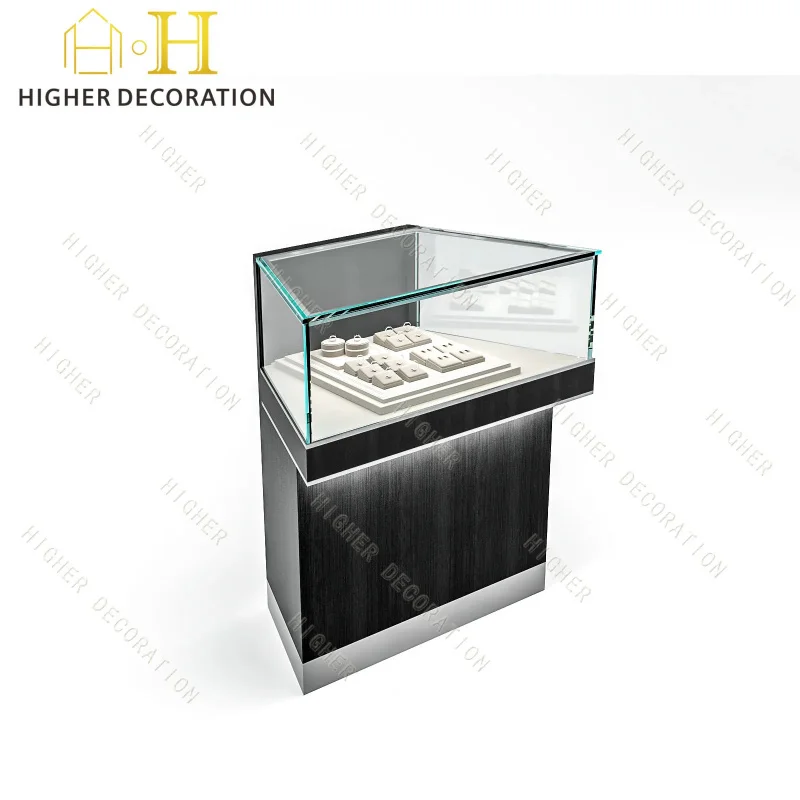 custom.Glass Jewelry Display Jewelry Showcase Display Cabinet with Adjustable Shelves Customized Store Layouts