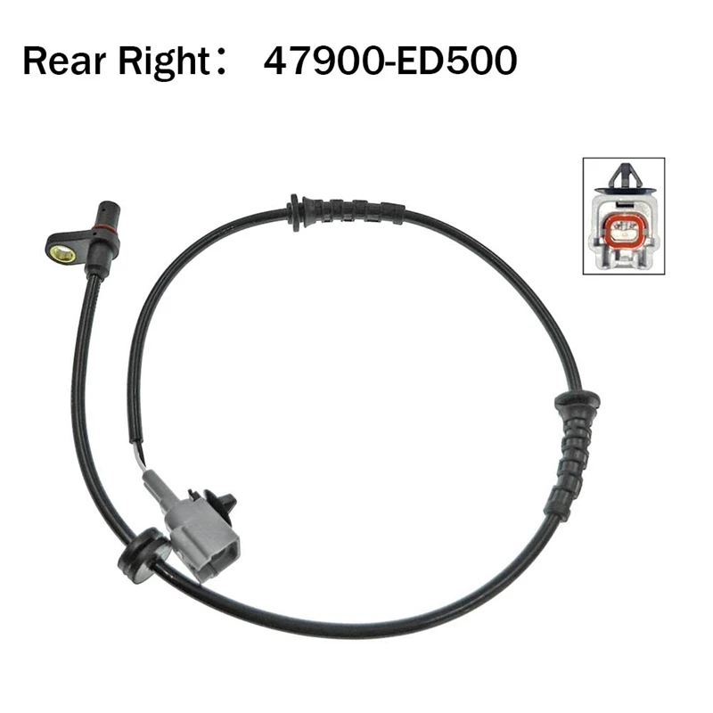 4PCS Front Rear Left Right ABS Wheel Speed Sensor For Nissan Tiida C11 Spare Parts 47910-ED500 47901-ED500 47900-ED500