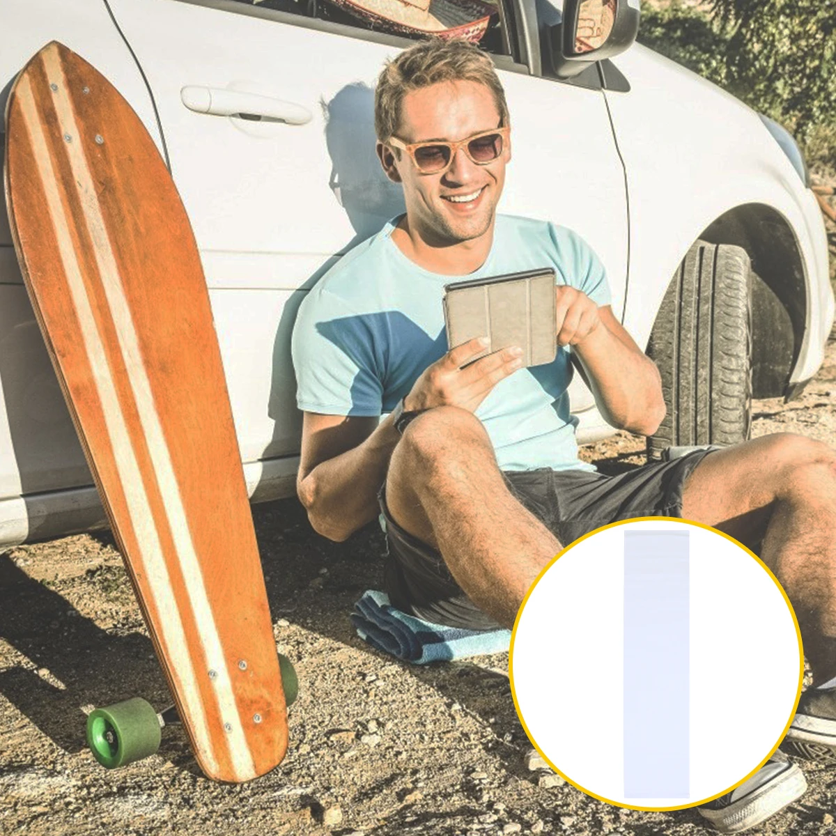 

1Pcs Skateboard Longboard Sticker Durable Lightweight Easy Apply Remove Grip Tape Scooter Accessories Scratch Protection