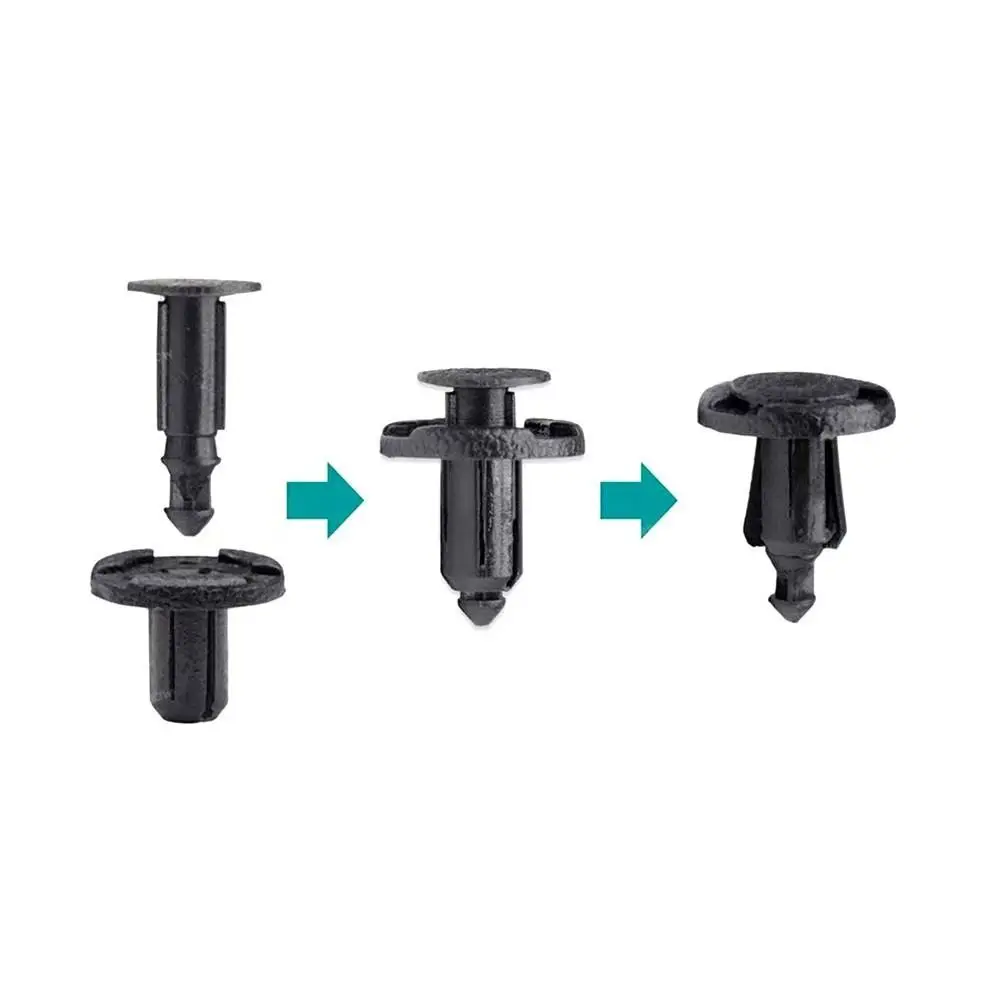 Premium Plastic Material Press Fit Expansion Fasteners Push-In Installation Lightweight Design Car Bumper Retainer Clips