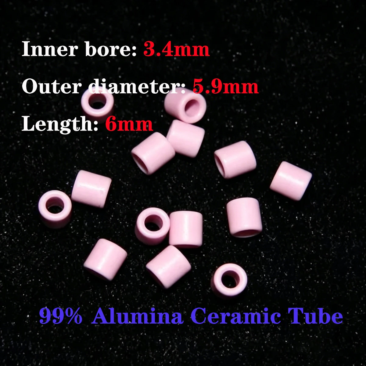 99/95Alumina Ceramic Tube,  Textile Ceramic Pipe for Seamless Underwear Machines, Sock Knitting Machines, Weaving Equipment