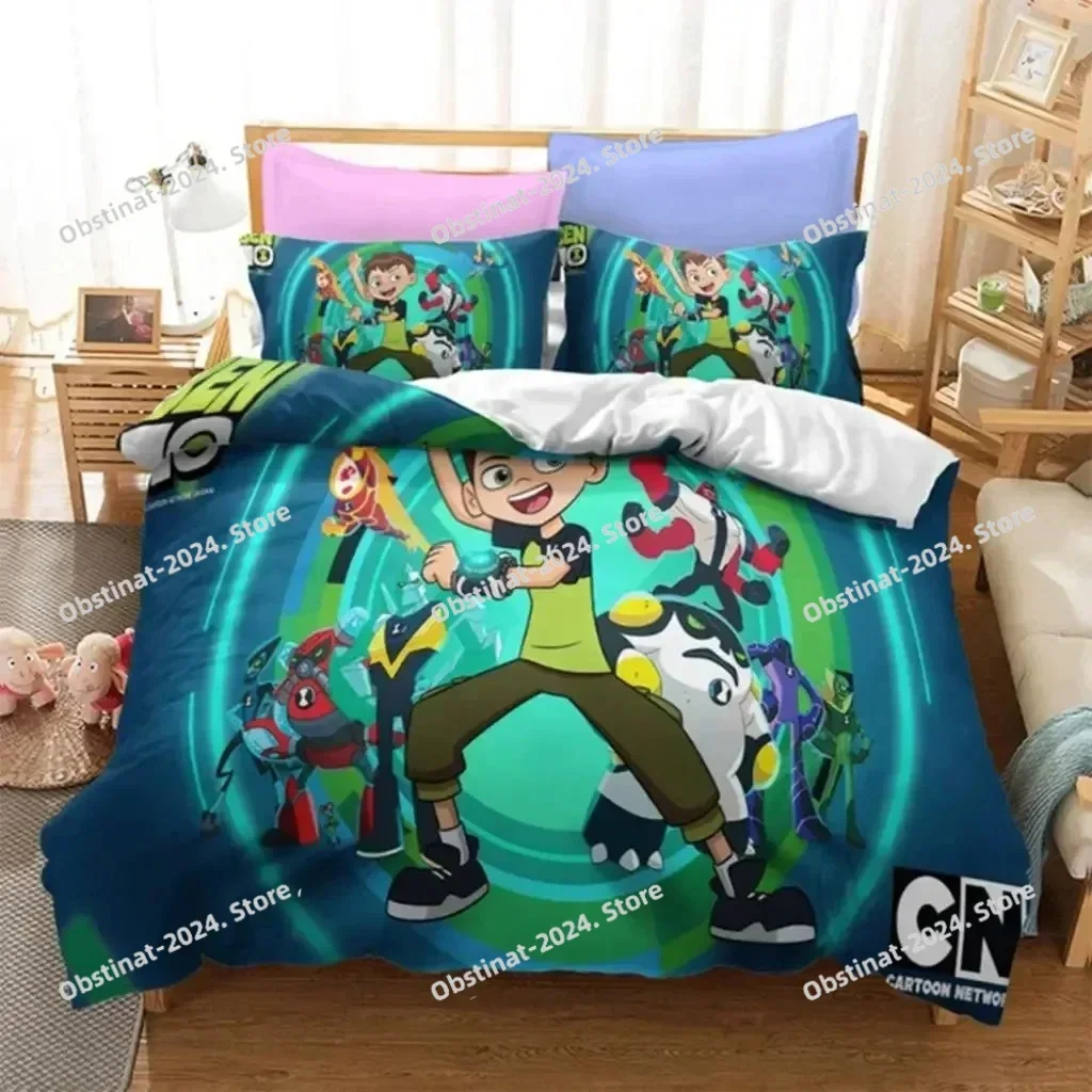 3d Print Ben Alien Force 10 Teenage Hacker Bedding Set Boys Girls Twin Queen Size Duvet Cover Pillowcase Bed Kids Adult