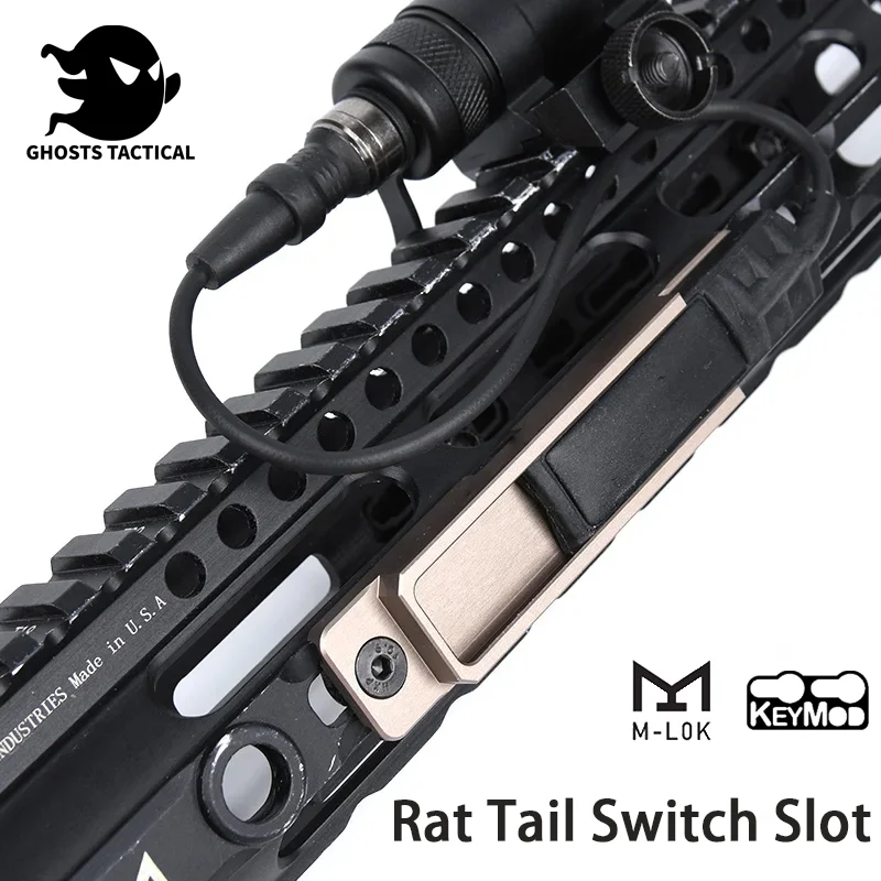 Tactical Flashlight Rat Tail Card Slot M300 M600 Pressure pad hunting reconnaissance light switch Installation 20mm guide rail