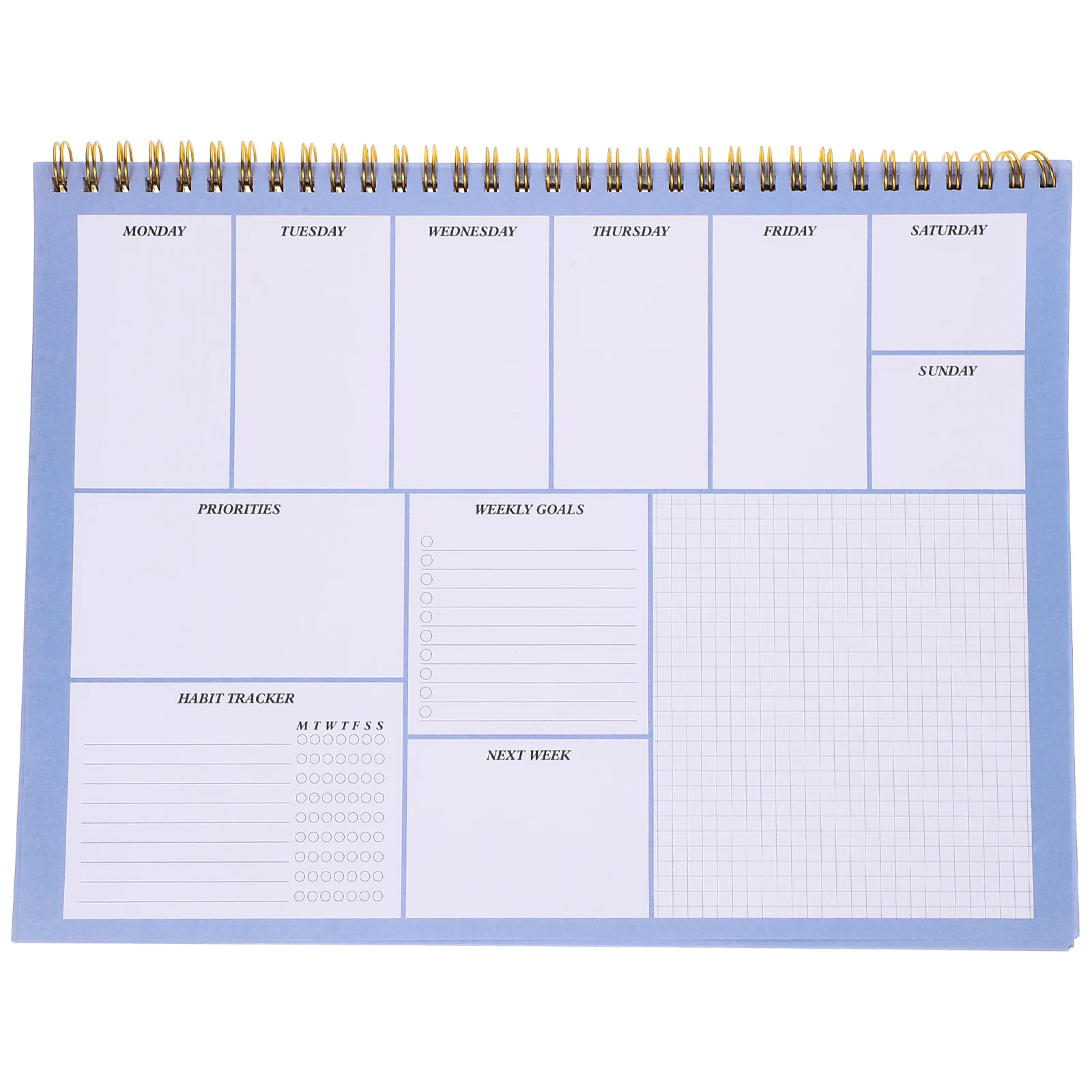 

Weekly Planner Notepad Schedule Notebook Orange White Design Daily Planning Time Management Portable Undated Planner Agenda Note