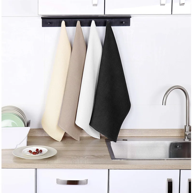 4/8/12Pcs, 40Cm×60Cm, 100% Pure Cotton Four-Color Waffle Kitchen Towels, Best Kitchen Towels, Super Soft and Highly Absorbent Dishcloths, Cleaning Cloths, Kitchen Decor, Living Room Decorations, Kitchen Essentials, Home Essentials.