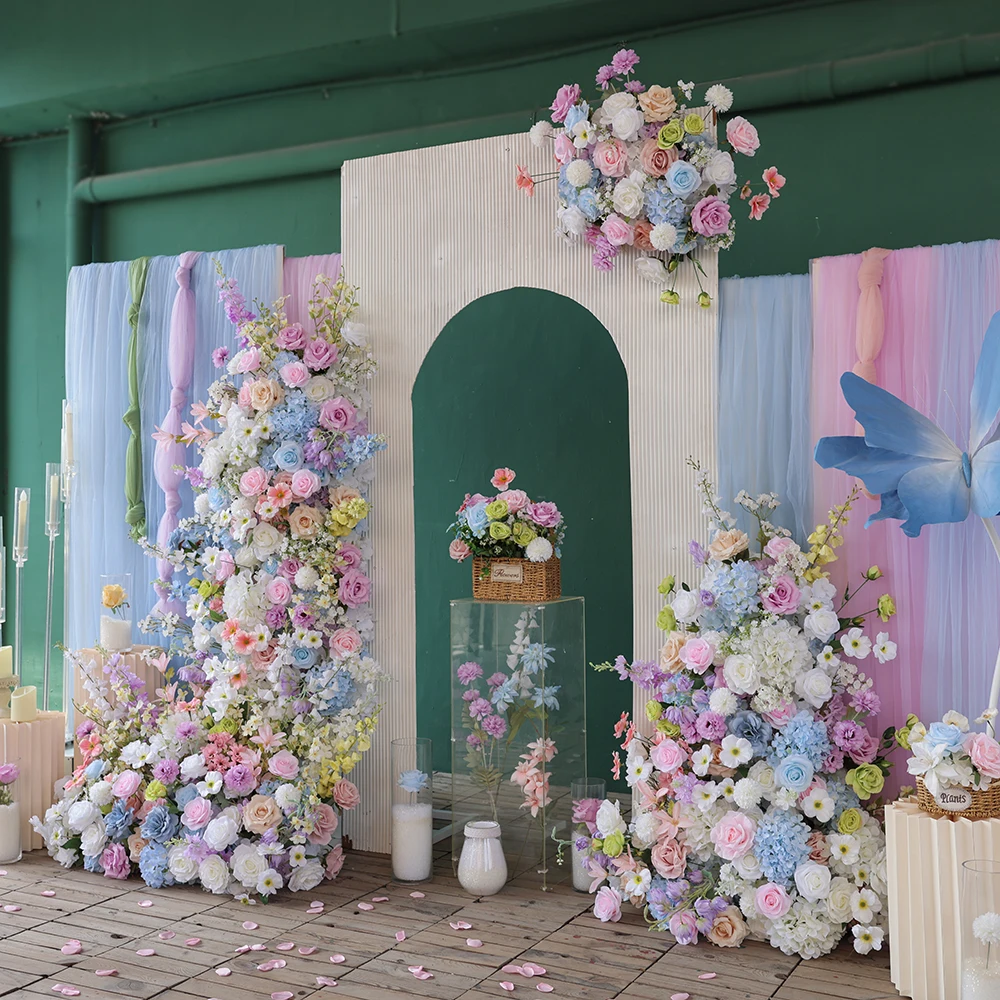 

Декор для гостиной «сделай сам» — 5,9 футов, красочная композиция из искусственных цветов премиум-класса для свадебного фона и вечеринки, настройка «сделай сам», HY2726