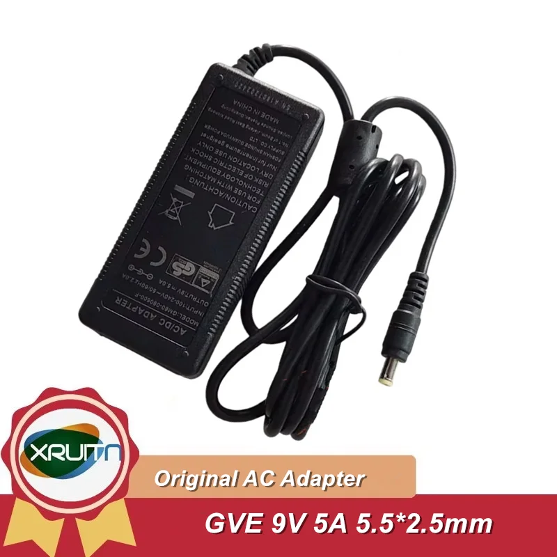 

Оригинальное зарядное устройство переменного/постоянного тока GVE GM60-090500-F, 9 В постоянного тока, 5 А, 4,5 А, 4 А, 3,5 А, 2 А, 5,5*2,5 мм, 45 Вт