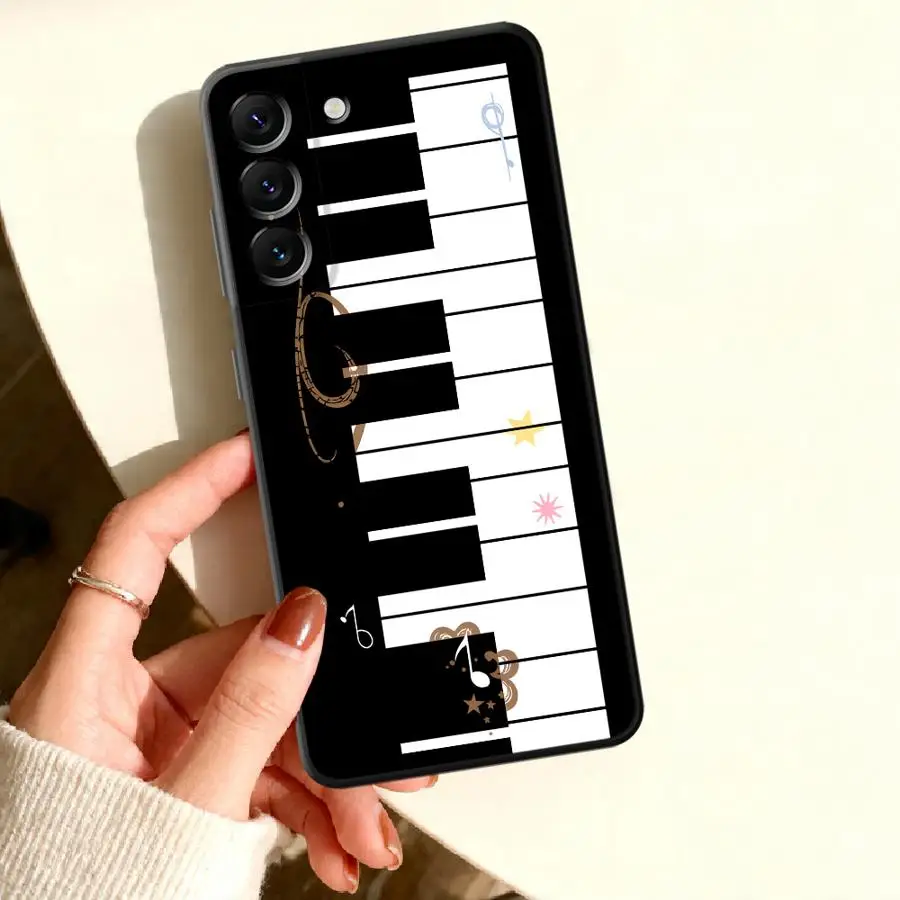 Capa de impressão de chave de piano para Samsung Galaxy A57 A56 A26 A36 A17 A54 A533 A37 A16 A34 A25 A27 A35 A24 A52 A55 Capa de telefone A06 A14