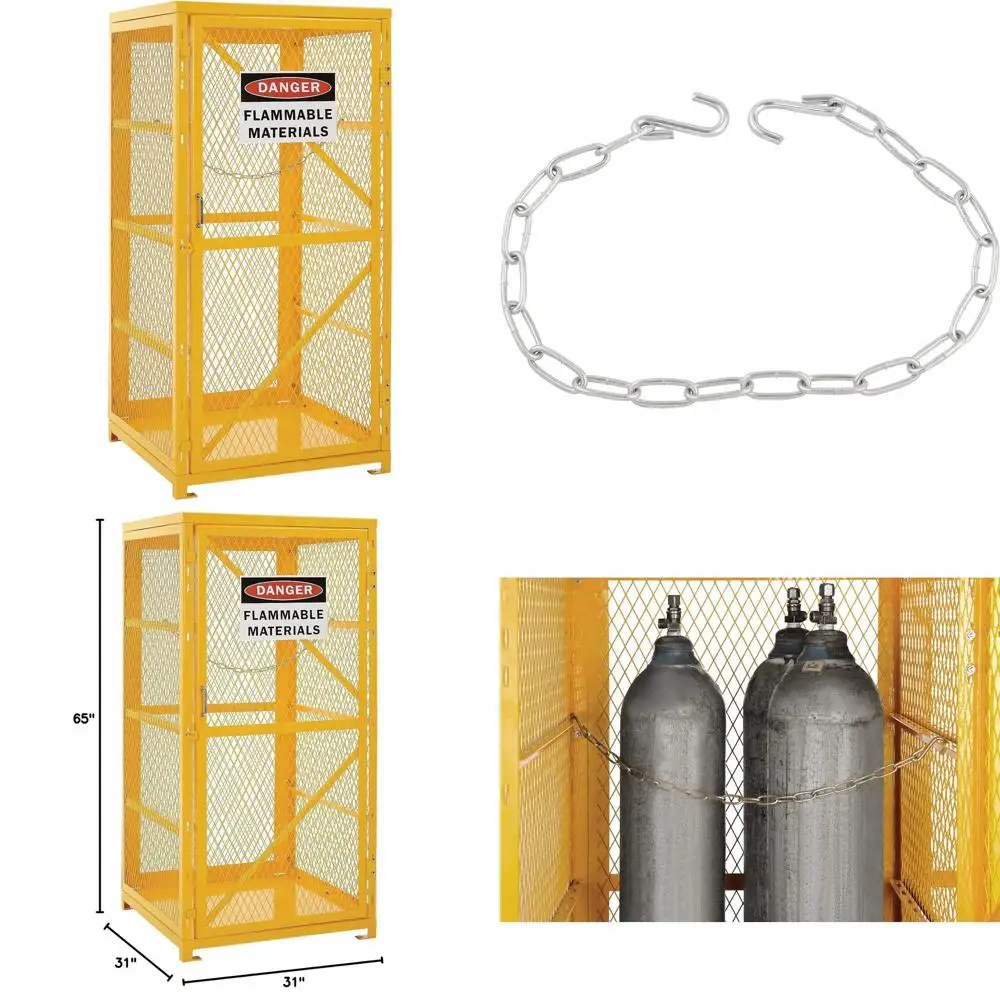 

Veal Cylinder Storage Cabinet with Single Door, 31" W x 30" D x 65" H, 9 Cylinder acity, 20 or 33 lbs. G Cylinders, nstruction,