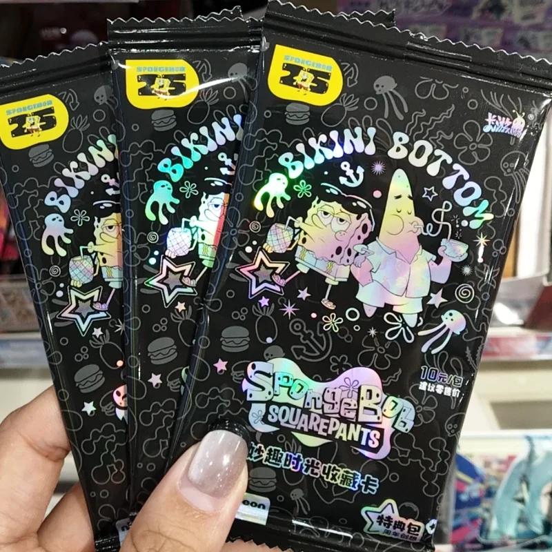 بطاقة سبونجبوب سكوير بانتس وقت المرح سلسلة كايو الأصلية مضحكة الرسوم المتحركة 25th الذكرى شخصية جمع بطاقات هدايا الاطفال #6