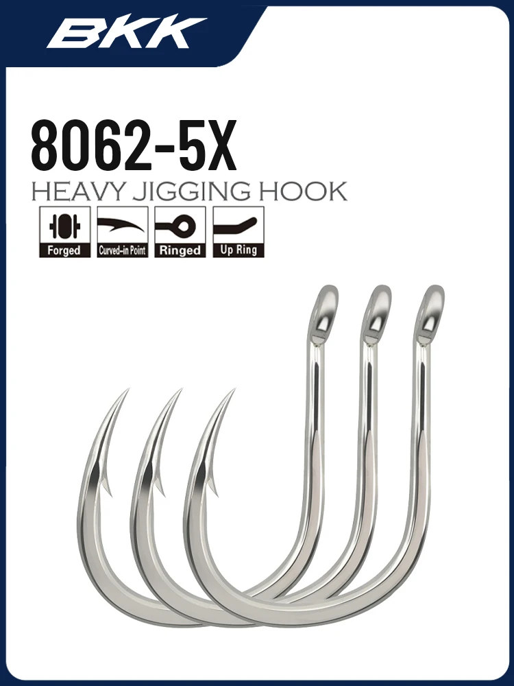OBSESSION 8062 5X 10 Stück/Beutel 1 # 1/0-9/0 High Carbon Steel Heavy Jigging Starker Haken Salzwasser Big Game Power Fishing Einzelhaken – Detail 4