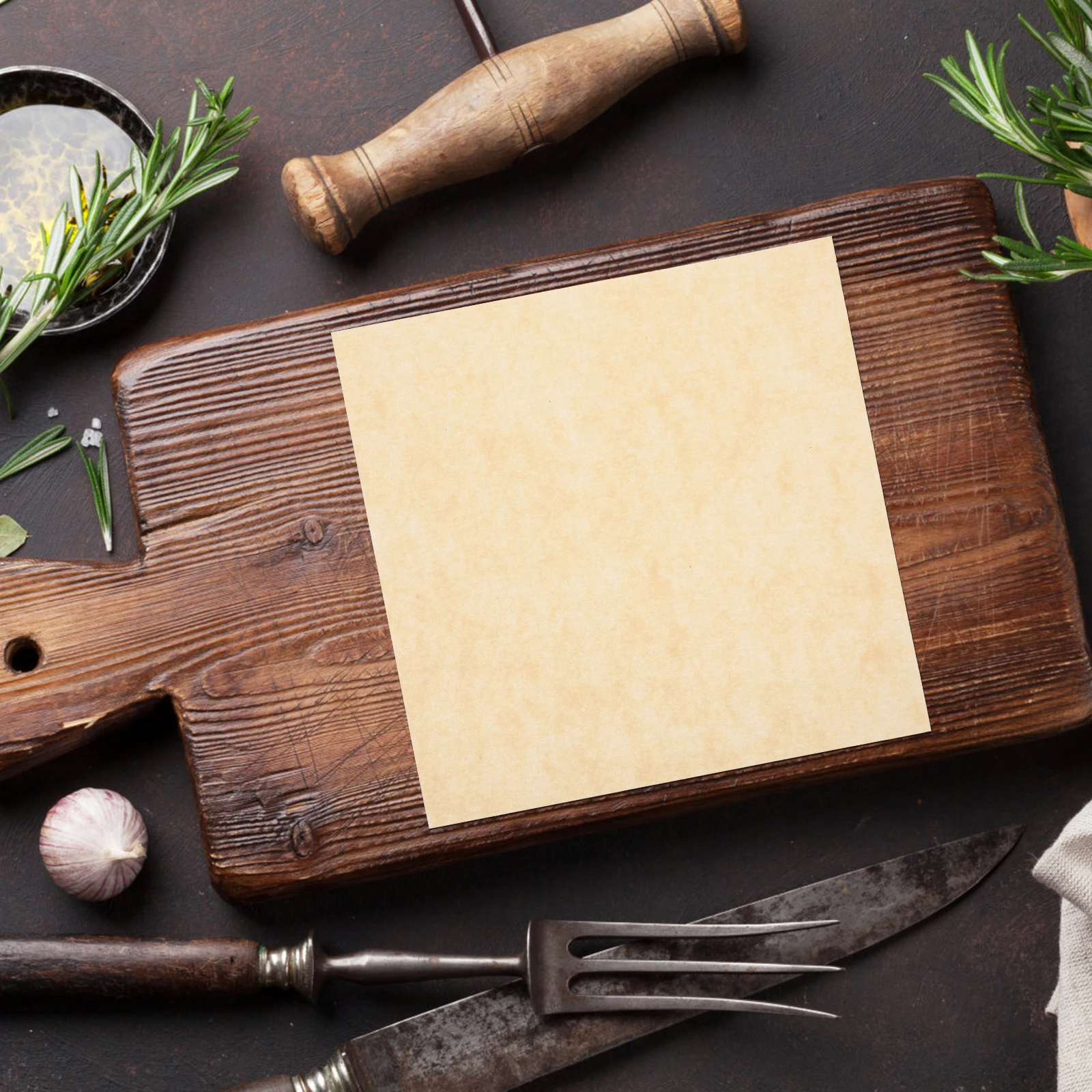 

500 Sheets Oil Absorbing Paper 15x15cm Natural Kraft Kitchen Accessories Snack Mat Parchment Wrapping Multi Purpose Bakery Pan