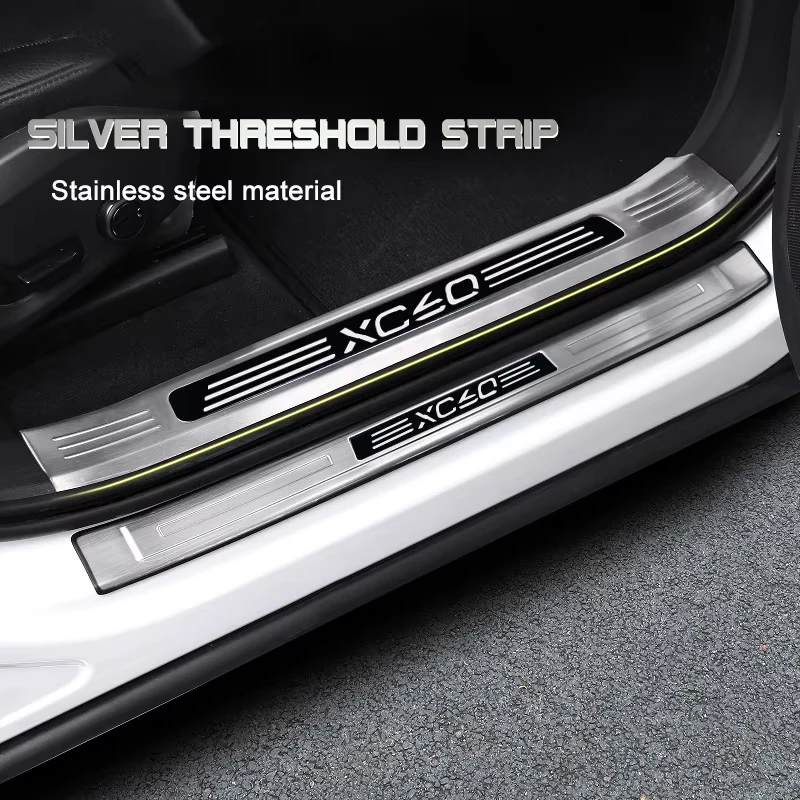 

for Volvo xc60 S60 V60 V60CC modified threshold bar welcome pedal foot pedal stainless steel decorative accessories