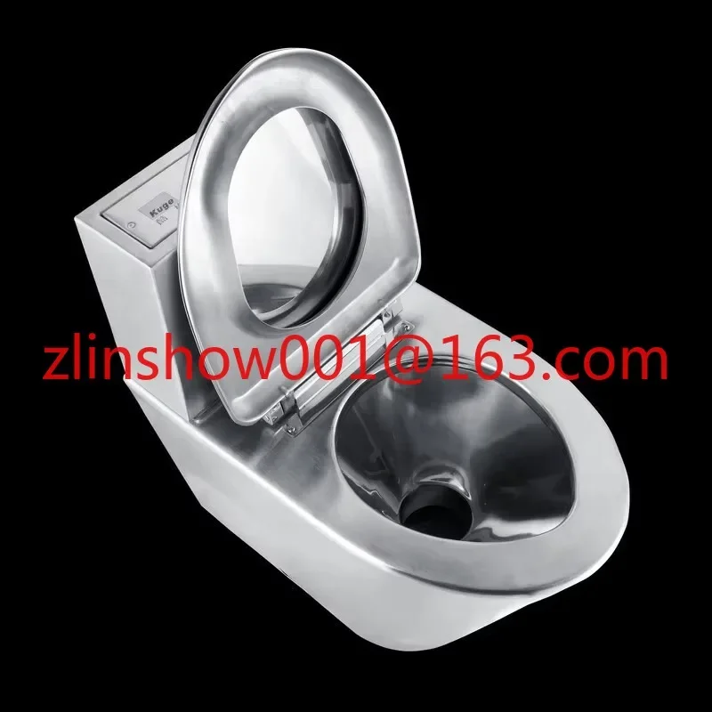 Sanitary ware CE double flush p-type trap floor-to-ceiling toilet high safety grade stainless steel toilet