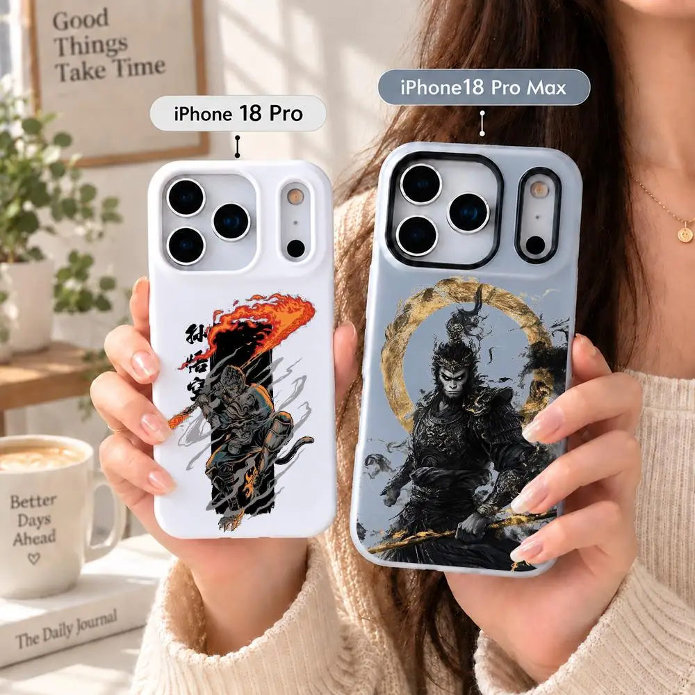 Fantasy Game Black Myth: Wukong Phone Case Luxury Candy Color 2 IN 1 Case For iPhone 18 17 Air 16 15 14 13 Pro Max For Cover