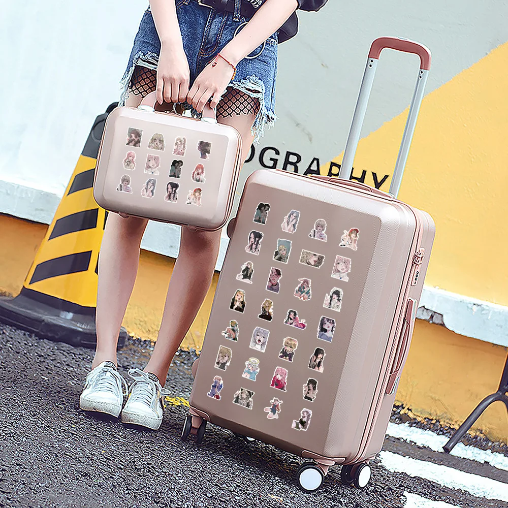 10/30/54 pezzi bella ragazza illustrazione cartone animato graffiti adesivi decorativi chitarra fai da te telefono portatile tazza d'acqua skateboard