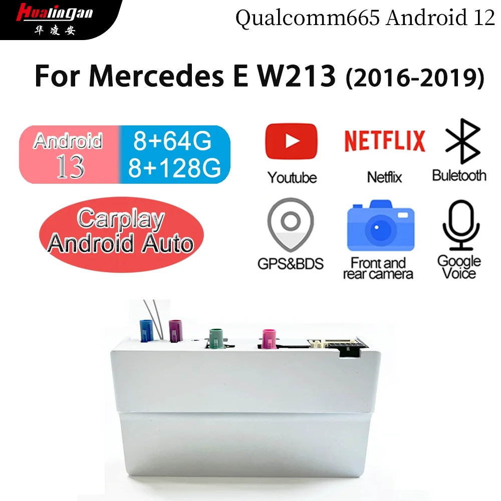 Hualingan for Benz E W213 2016-2019 MBU Carplay box AI Carplay Youtube 4G Android Auto Carplay Fulll Screen Video Interface Box