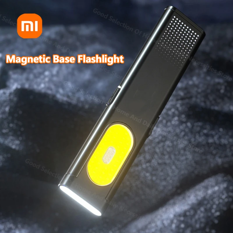 Xiaomi LED المفاتيح مصباح يدوي USB C قابلة للشحن 600Lm الشعلة الصغيرة المحمولة ضوء العمل مع فانوس جيب مقاوم للماء المغناطيس