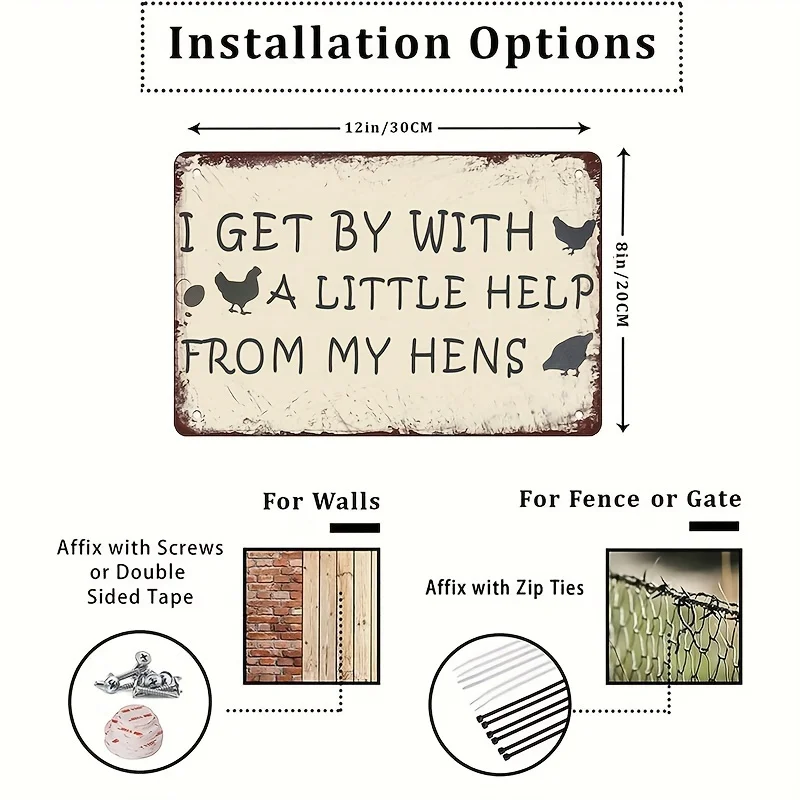 2D Flat Surface, 2D Flat Farmhouse Chicken Coop Decorative Sign - 