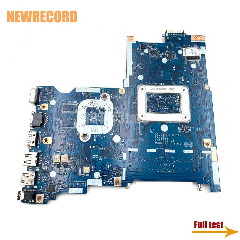 For Hp 255 G5 15-BA SERIES Laptop Motherboard 860354-601 858588-601 BDL51 LA-D711P A6-7310 CPU DDR3 Main Board Full Test