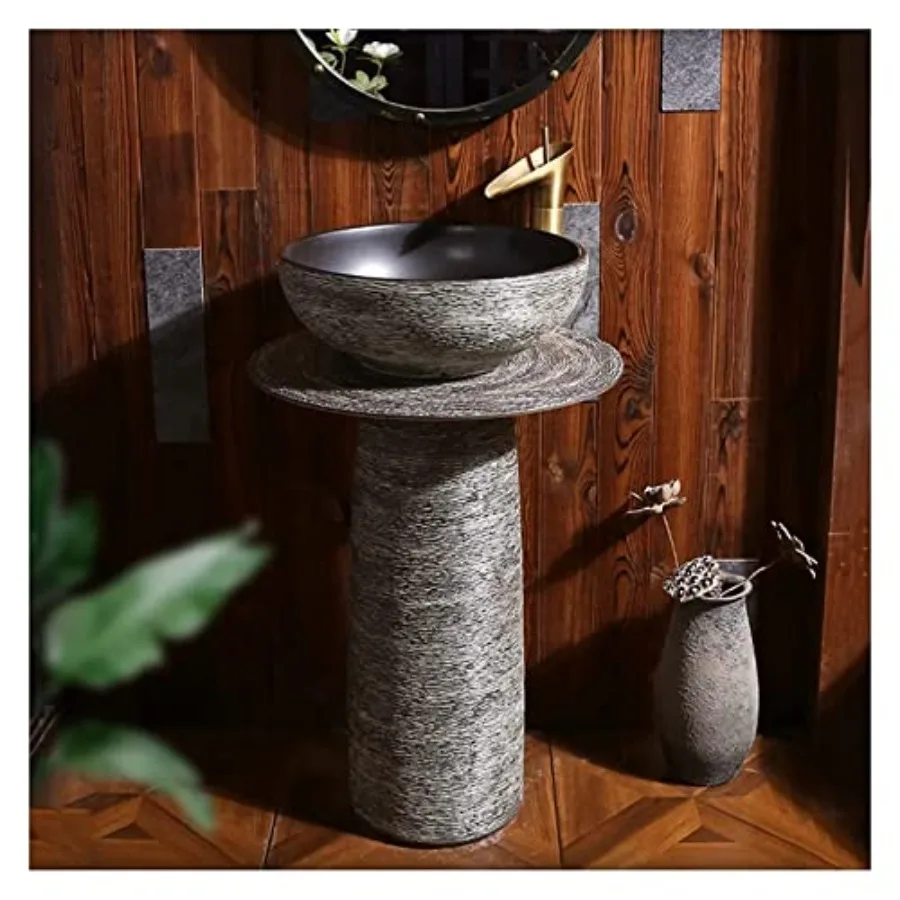 

Freestanding Pedestal Sink Floor Standing Art Sink Small Apartment Pedestal Sink, Art Pedestal Bathroom Sink Toilets Basins Han