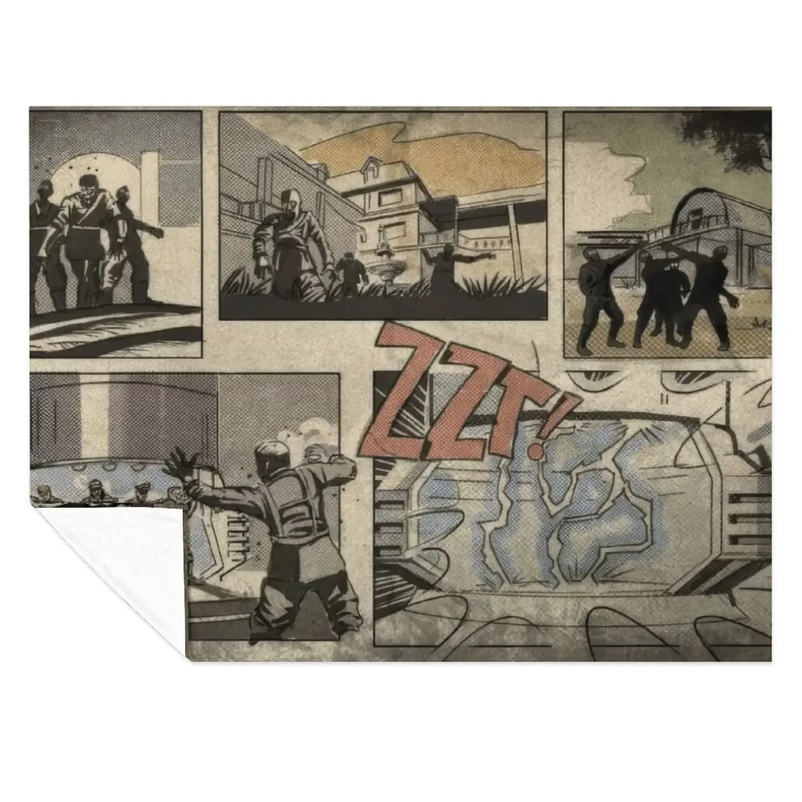 

Zombies loading screen comic Throw Blanket warm for winter Plaid on the sofa Single Polar Blankets