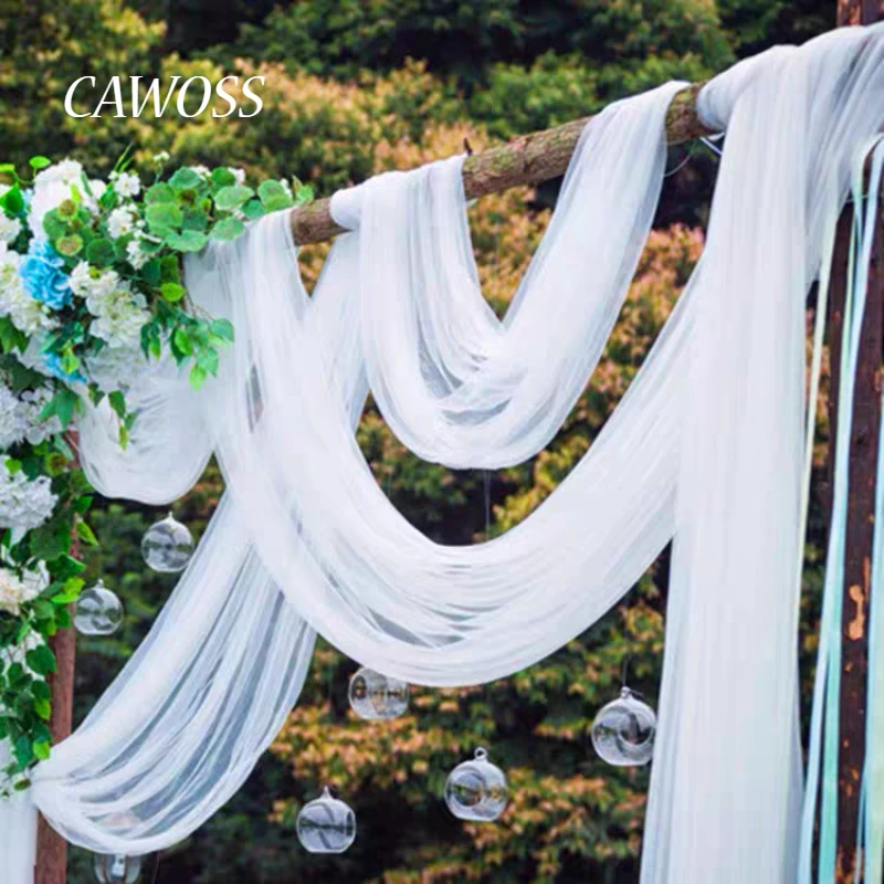 

10/20 Meters Backdrop Decor Mesh Fabric Drapping for Curtain Wedding Arch Decoration Outdoor Shooting Background Cloth Fabrics