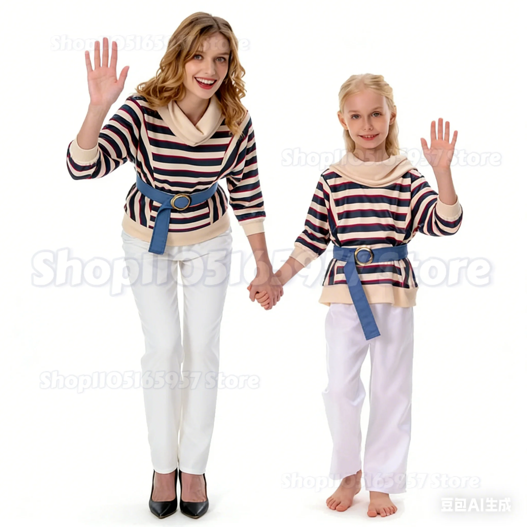 

New Nancy Wheeler Sweatshirt pants Cosplay Costume TV ST 4 S5 Outfit Fantasia Stripe Tops Halloween Carnival Suit