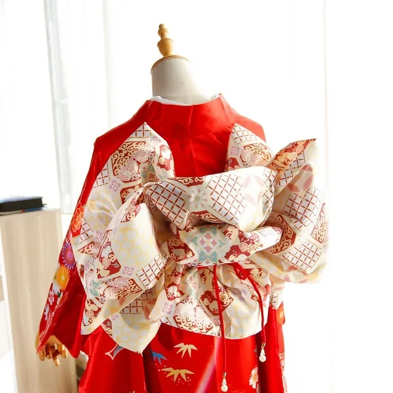 ผู้หญิงชุดกิโมโน Obi เข็มขัด Big Bow Tie Knot อย่างเป็นทางการ Yukata Girdle Creative Obi ชุดเข็มขัดคอสเพลย์อุปกรณ์เสริม