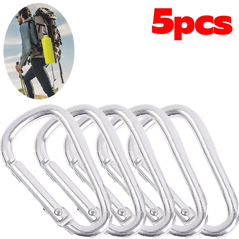 D-Ring-Karabiner aus Aluminiumlegierung, Schlüsselanhänger-Clip für Wasserflasche, Bluetooth-Headset, Rucksack-Schnalle, Outdoor, Camping, Wandern, 20/2 Stück
