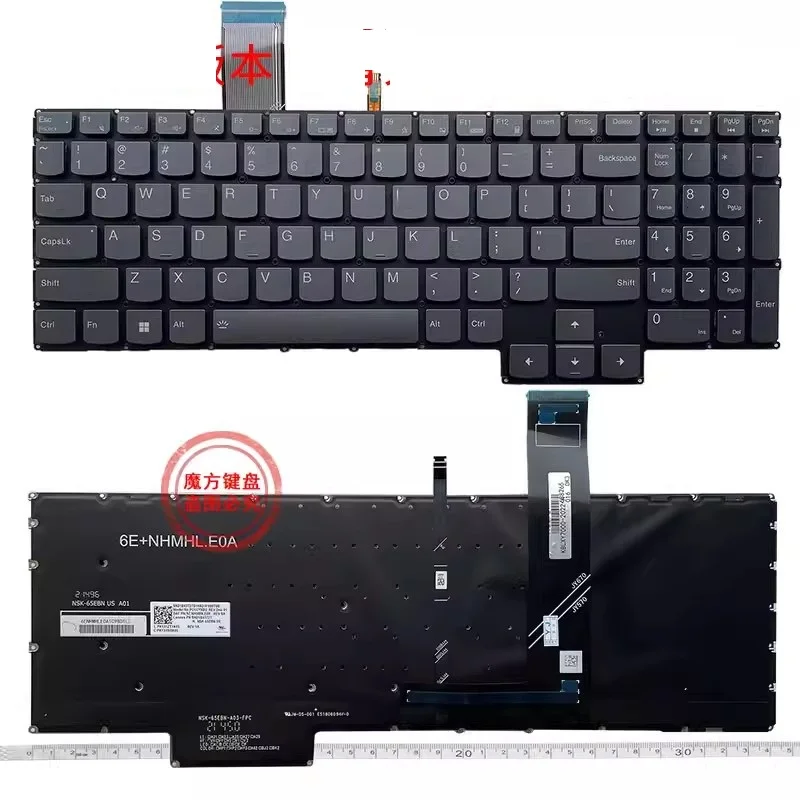 

New US Keyboard Backlight for Lenovo Y7000P R7000P Y9000P 2022 Keyboard Grey