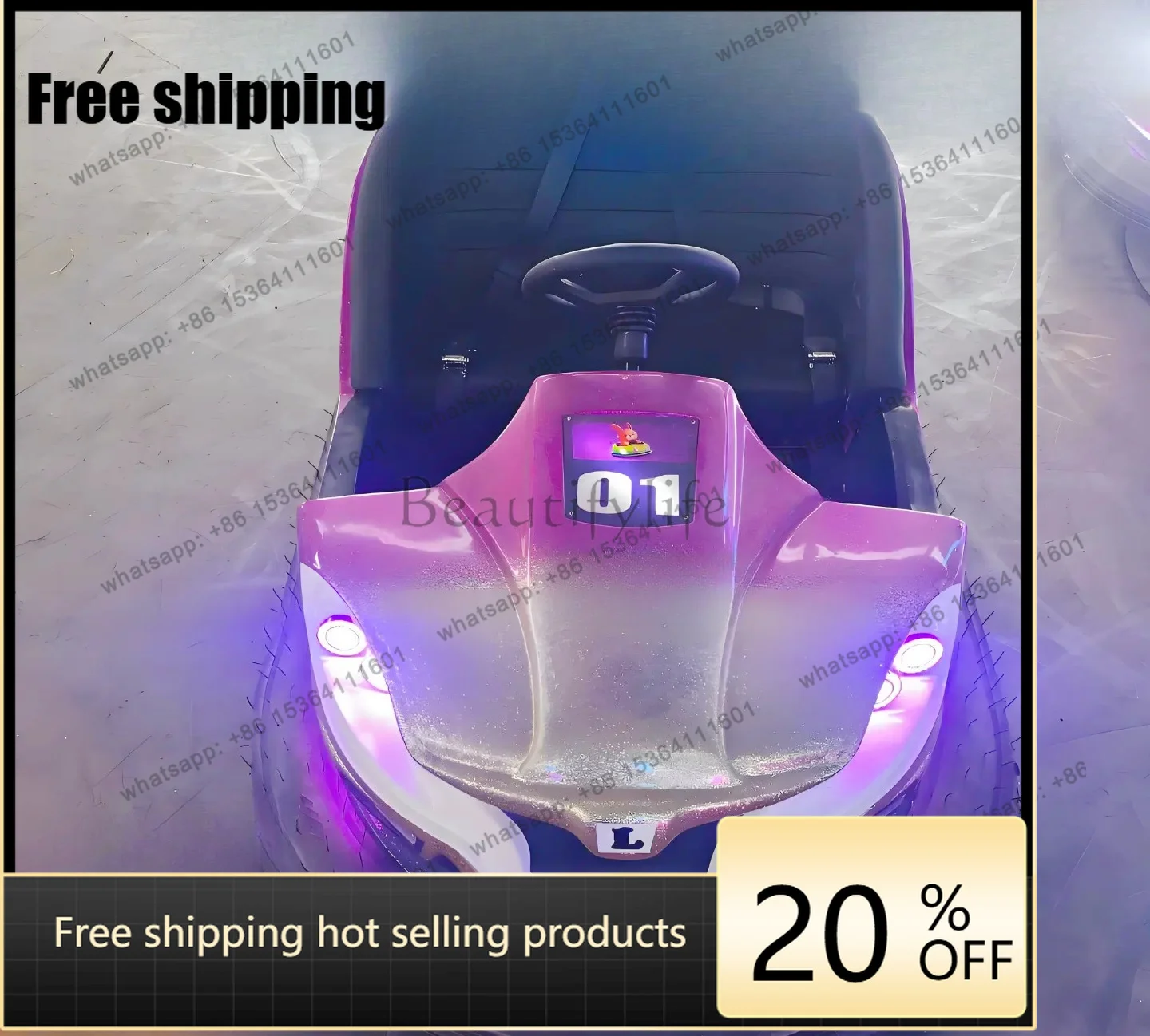 Customizable  New Skynet Bumper Car Amusement Mall Outdoor Square Double Battery Ground Network Model