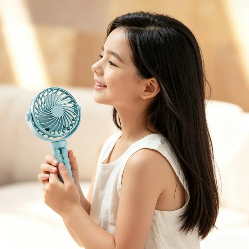 360° Rotatable Flexible Clip On Mini Fan, USB Rechargeable Strong Airflow Handheld Portable Fan for Stroller Crib Car Seat Bike Treadmill Outdoor Travel view 5