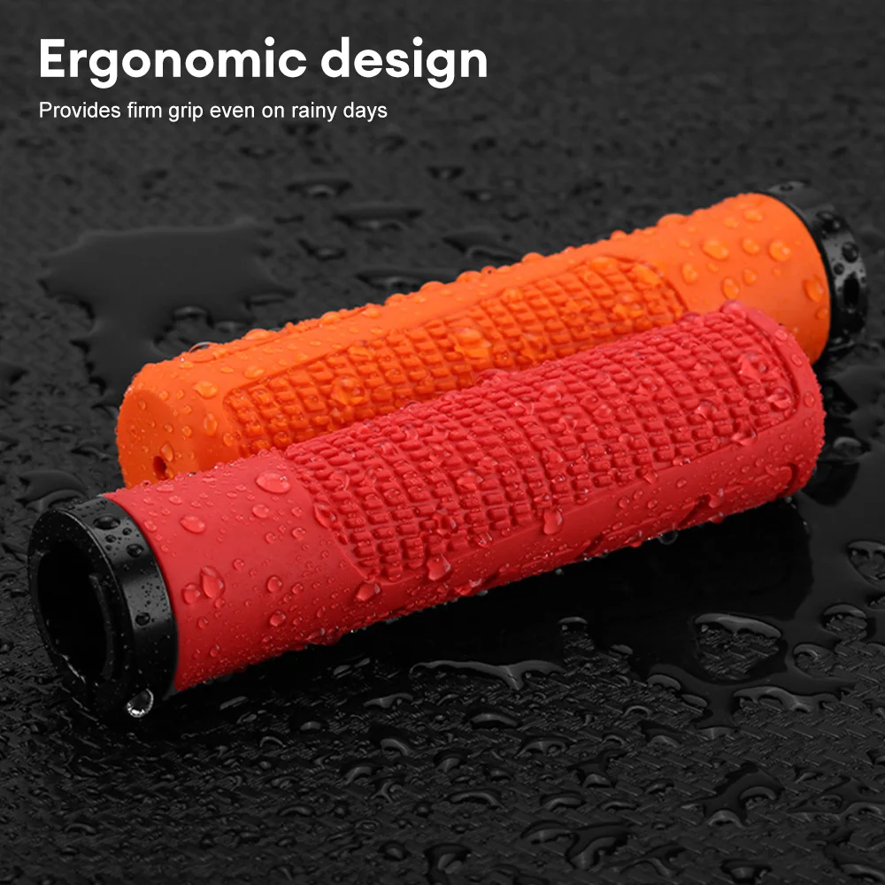 Soft Rubber Bicycle Handlebar Grips MTB BMX Bike Handlebar Covers Non-slip Cuffs Shock Absorption Cycling Handlebar Sleeve