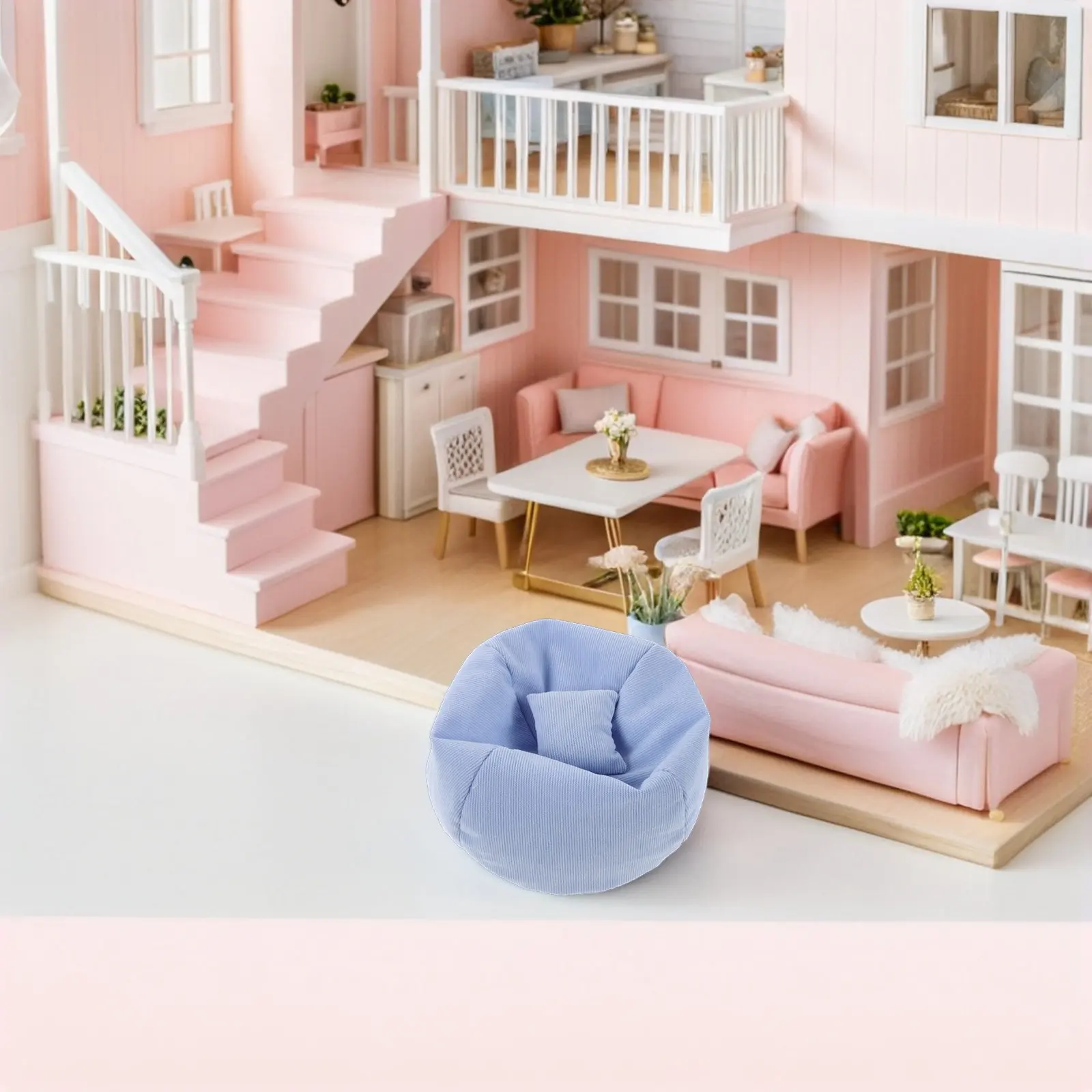 

Mini Bean Bag Chair Soft Mini Sofa Pillow Seat Display Couch Miniature Furniture Decor Desk Shelf Car Dashboard Lazy Sofa Base