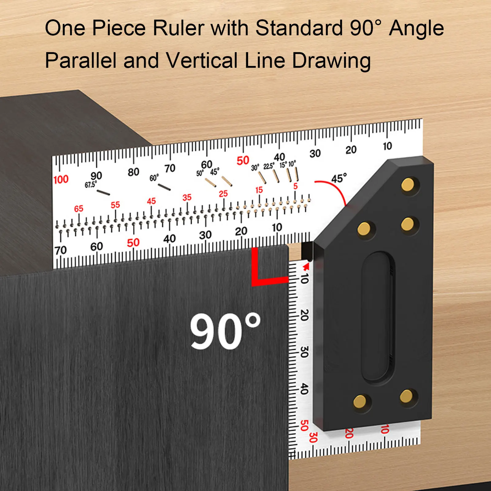 

Framing Square Carpenter Woodworking Ruler Right Angle Ruler Carpenter Layout Tool with Marking Holes 3.9 Inch woodworking