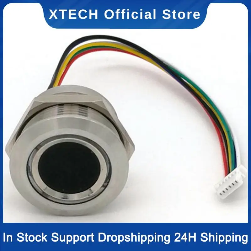 

XTECH 2X R503 Circular Round Two-Color Ring Indicator LED Control DC3.3V MX1.0-6Pin Capacitive Fingerprint Module Sensor