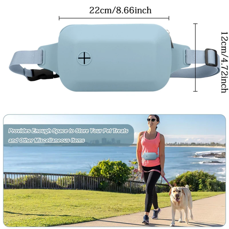 

Dog Treat Training Pouch Portable Training Dog Snack Bag Waist Bag Pet Feed Pocket Walking Snack Pouch For Carry On Dog Training