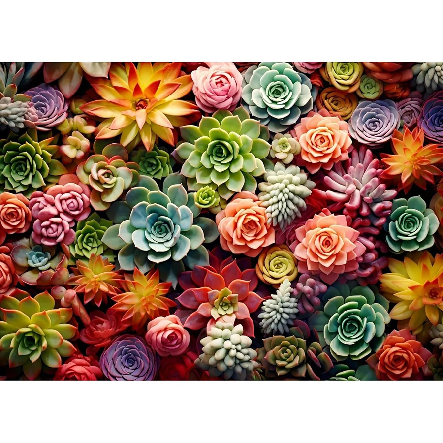 

Colorful succulent plants Diamond Painting Kit Gift Picture Of Rhinestones 5d DIY Cross Stitch Round Drill Embroidery Home Decor