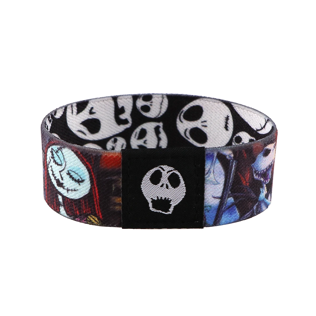 Halloween Horror Bracelets Skulls Bangle Teens Men Elastic Sport Wristband Fashion Hand Circle Jewelry Accessories Cosplay Gifts