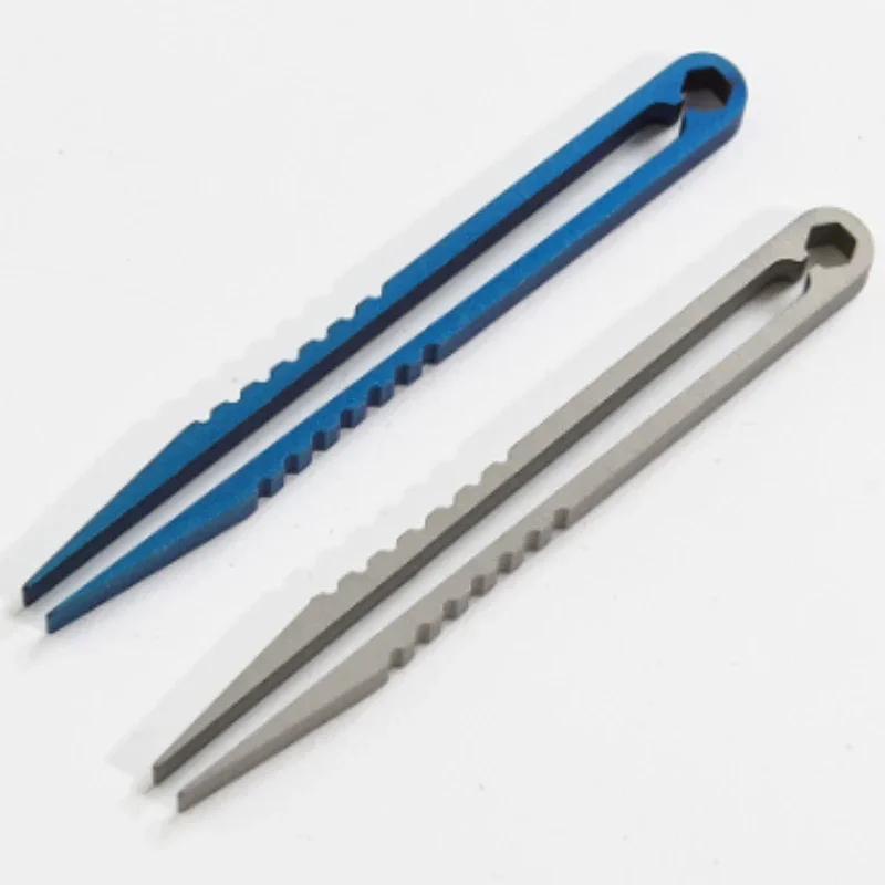 1PC Titanium Tweezers Lightweight Precision Pickup Tool for Camping Outdoor Repair Hobby Craft Maintenance Gadget