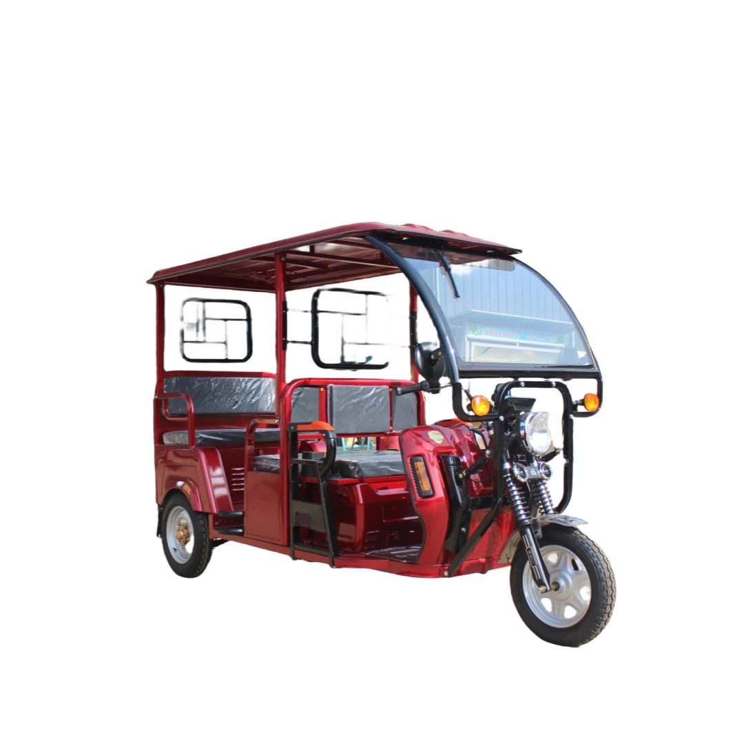 5-Seat Electric Sightseeing 3-Wheel Tricycle, Top Canopy Shuttle Customizable for Resort (Li-Battery Optional)