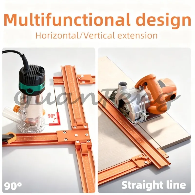 Precision saw guide with anti slip clip, precise cutting auxiliary fixture, manual tool for machining and cutting work