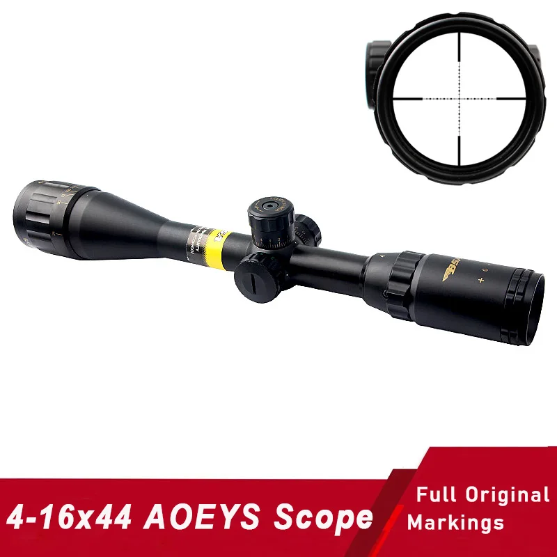 

4-16x44 AOEYS Riflescope Optics Tactical Red Green Illuminated Hunting Scope Sniper Long Range Shooting Scope