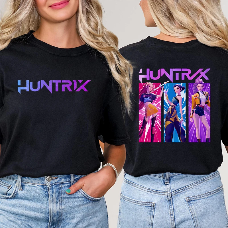 

Kpop Demon Hunter HuntrX T-shirt for Women Fashion Korean Casual T Shirt Clothes Oversized T-Shirts Y2K Tops Aesthetic Clothing