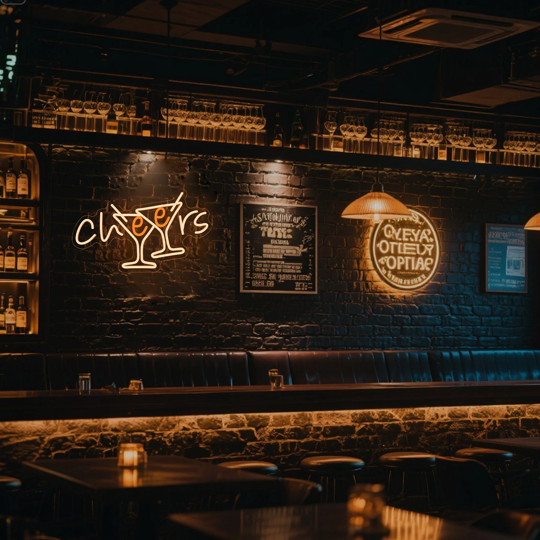 Cheers Neon Sign Cocktails Bar Led Sign Dimmable Cheers Neon Signs Wall Decor for Pub Party Club Restaurant Shop Bar Lights Sign