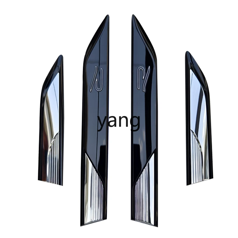 

YJQ Car Door Leaf Plate R Logo Car Door Decoration Side Logo Wing Plate Trim Modification